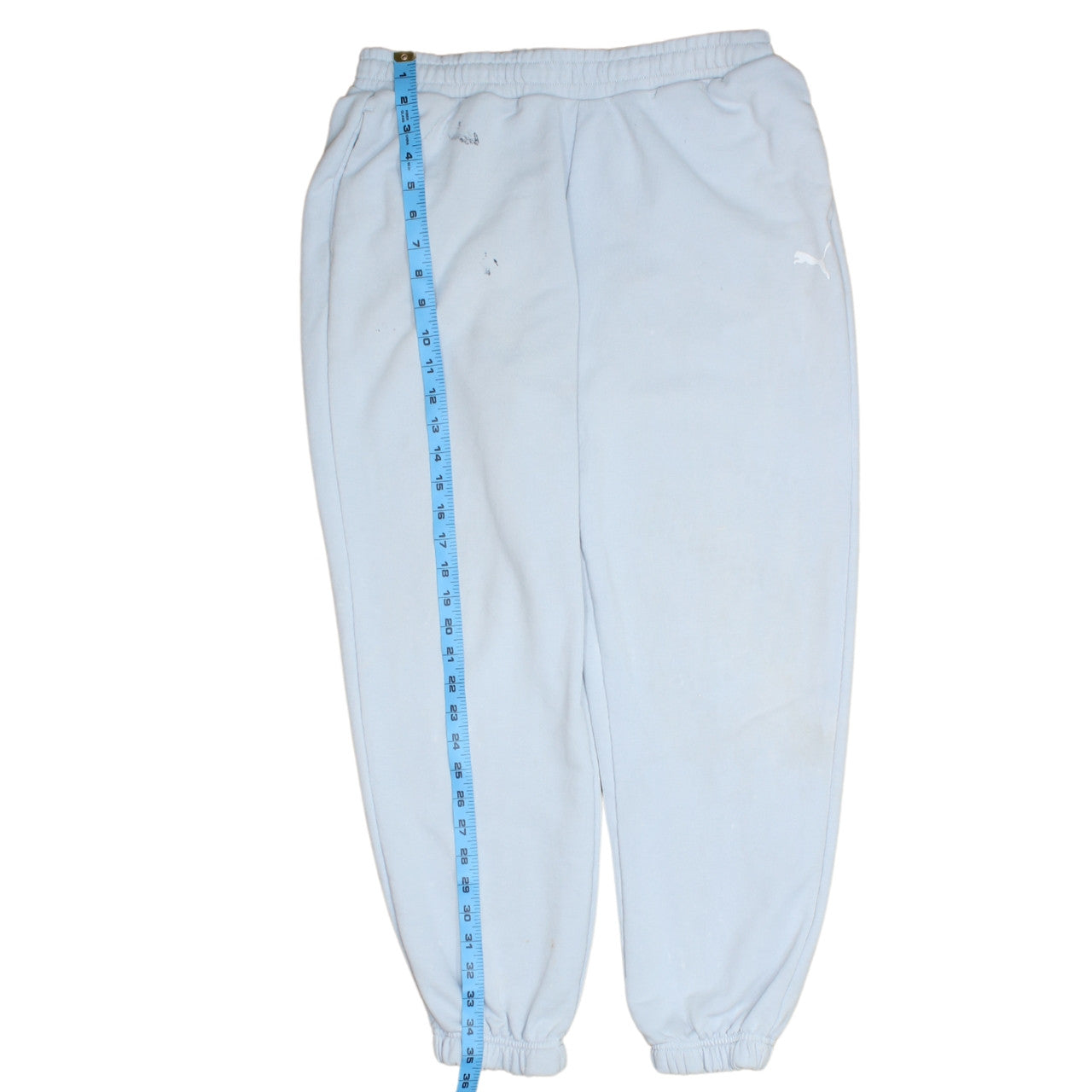 Puma Men's Blue Jogger Sweatpants M Fleece Tapered Fit