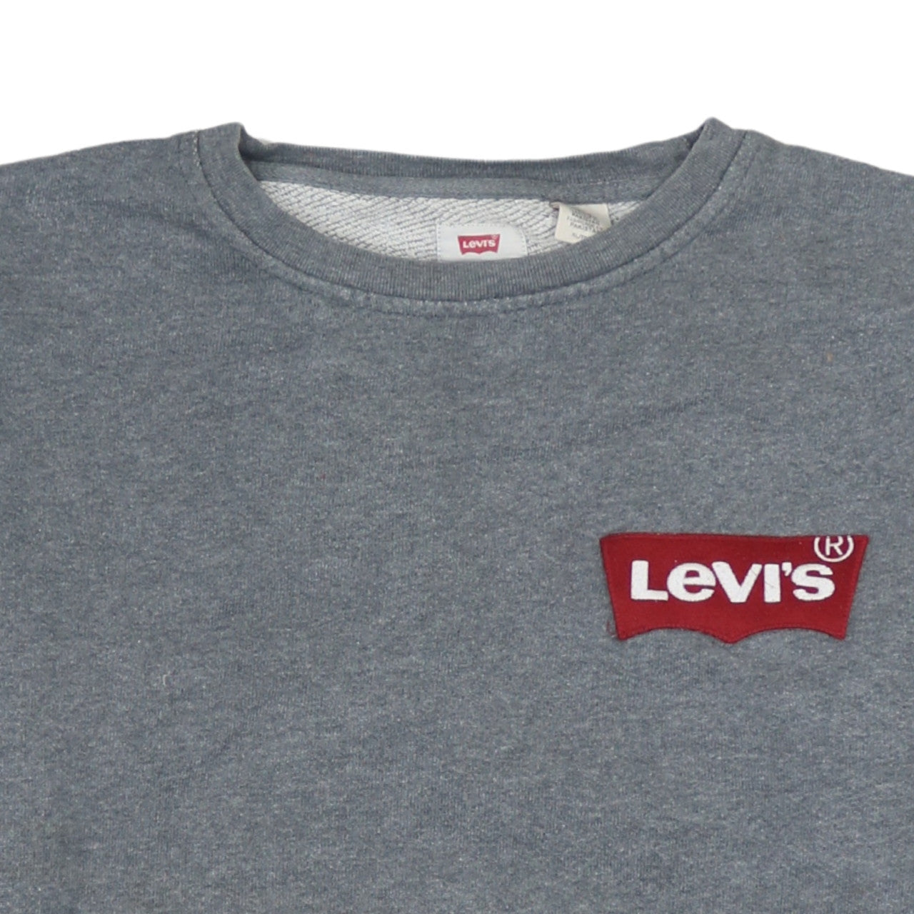 Levi's Men's Grey XL Crew Neck Logo Sweatshirt
