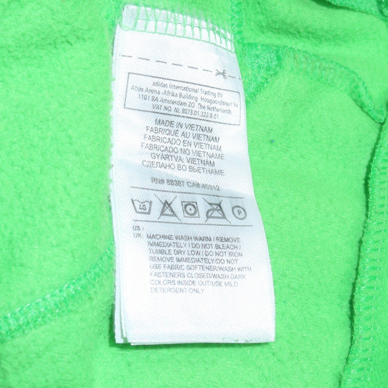 Adidas Women's Green Fleece Full Zip Long Jacket Size 18