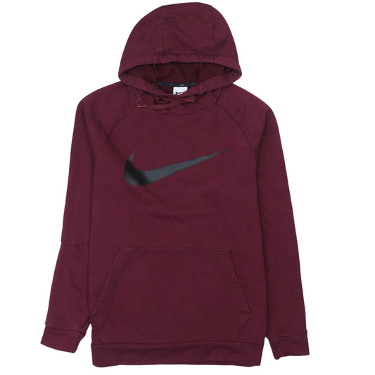 Nike Men's Red Dri-Fit Pullover Hoodie Small Logo Sportswear