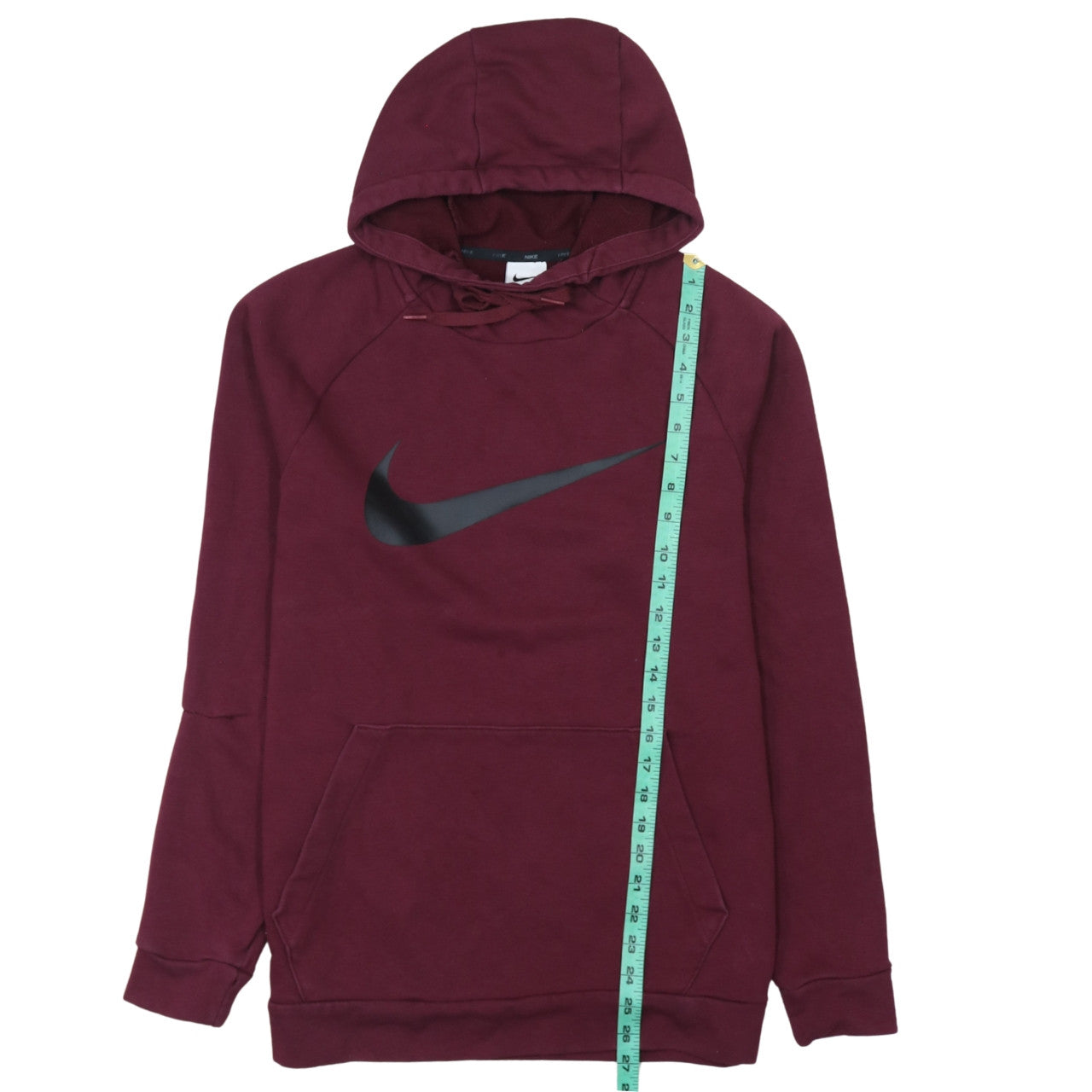 Nike Men's Red Dri-Fit Pullover Hoodie Small Logo Sportswear