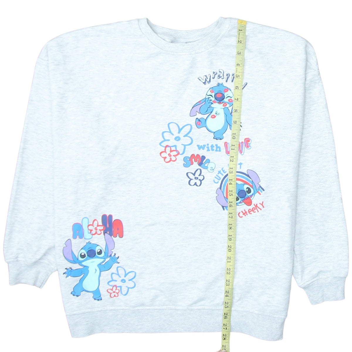 Disney Stitch Grey Graphic Pullover Sweatshirt L Unisex