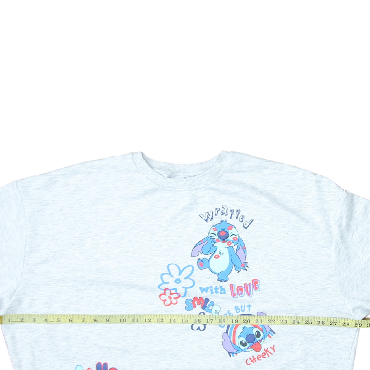 Disney Stitch Grey Graphic Pullover Sweatshirt L Unisex