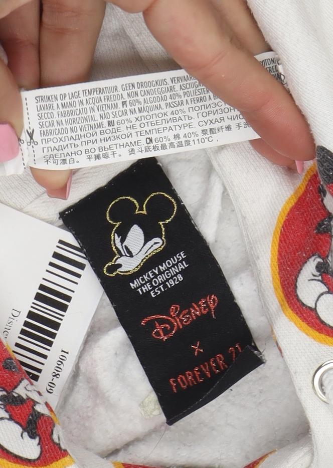 Disney x Forever 21 Unisex White Mickey Mouse Pullover Hoodie Size S