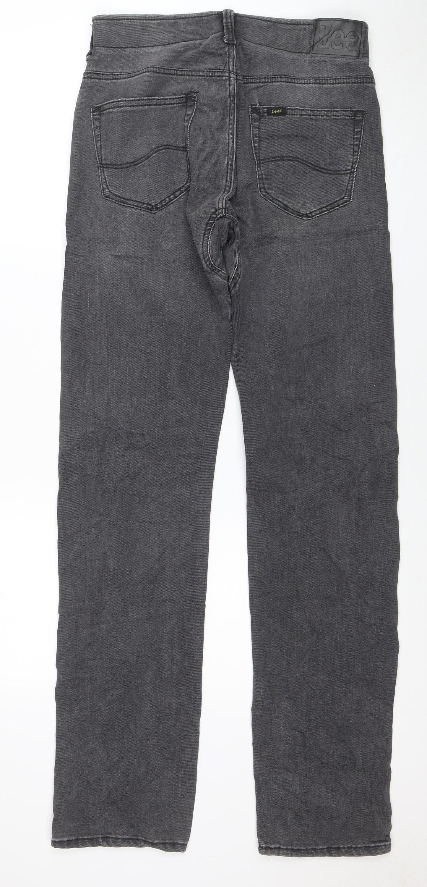 Lee Men’s Grey Straight Fit Performance Denim Jeans 34W 32L