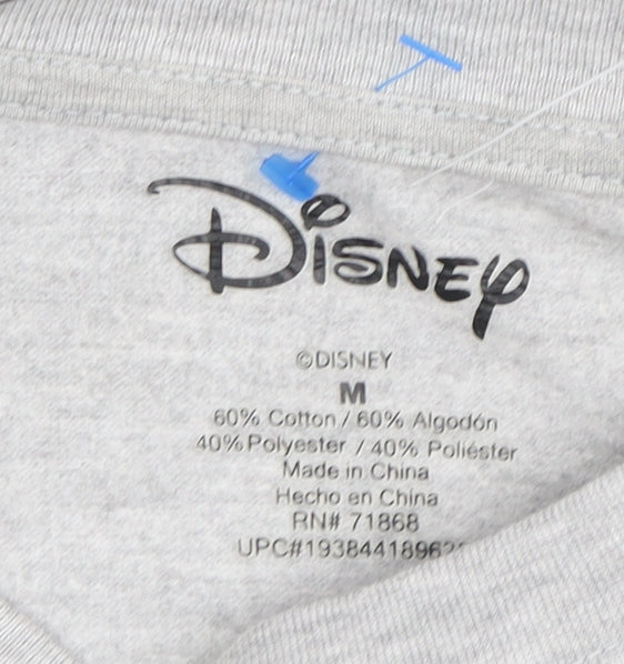 Disney Women’s Grey Mickey Mouse Cotton Blend Crew Neck Sweatshirt M