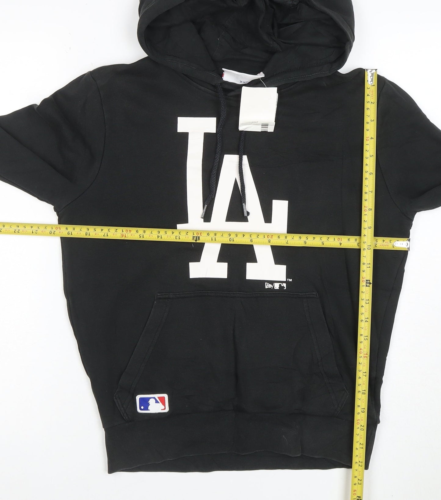 New Era Womens Black LA Hoodie Pullover SXX Cotton Blend
