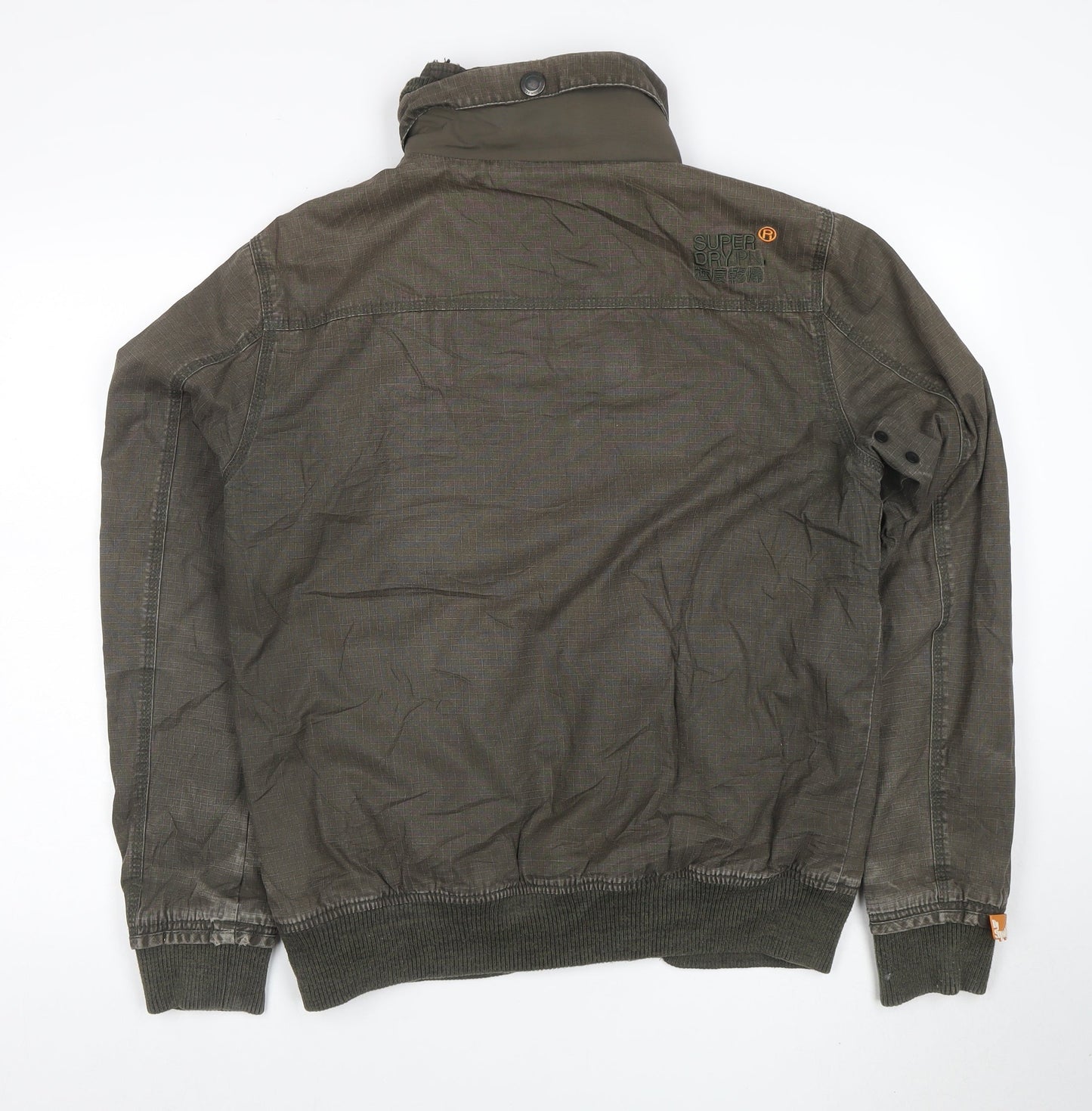 Superdry Men's Green Cotton L Bomber Jacket with Lining