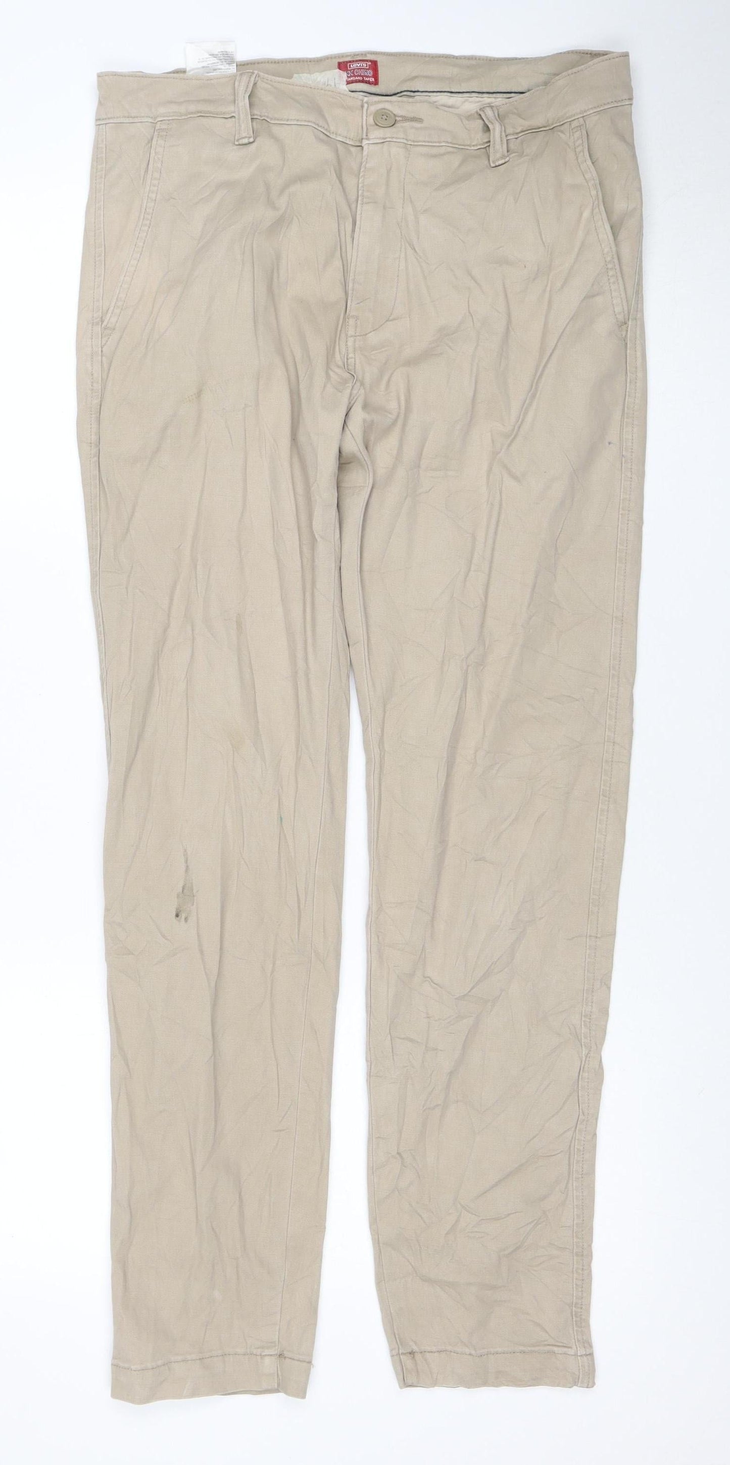 Levi’s Men’s Beige Chino Trousers 31x32 Slim Tapered Cotton