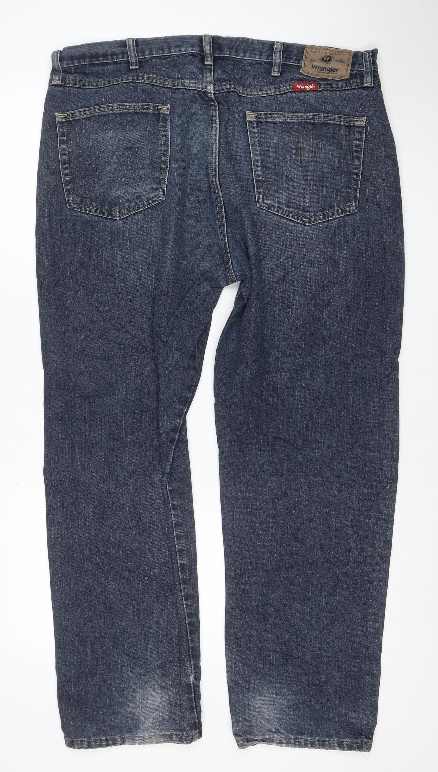 Wrangler Men's Blue 40x30 Regular Fit Straight Denim Jeans