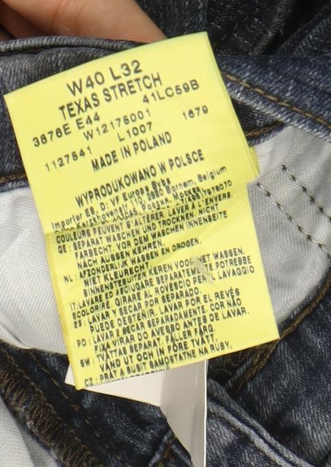 Wrangler Mens Blue Texas Stretch Straight Leg Jeans W40 L32