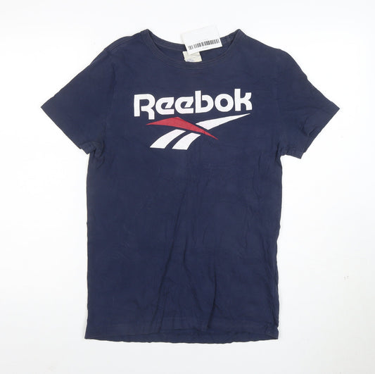 Reebok Men's Blue Small Classic Logo Graphic T-Shirt