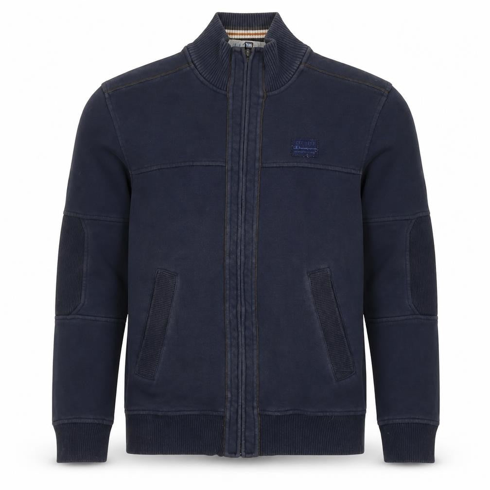 Champion Men's Blue Full Zip Sweatshirt Medium Cotton Blend