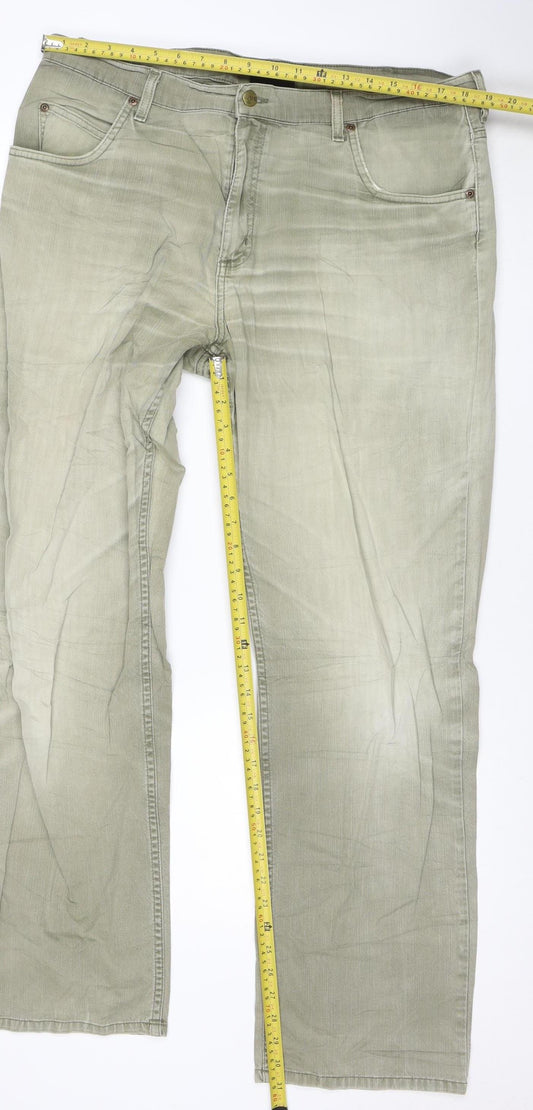 Lee Men's Beige Brooklyn Straight Jeans 32W 32L Regular Fit