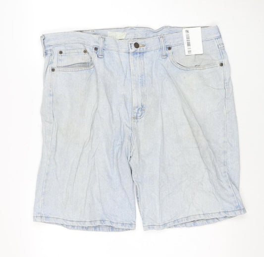 Wrangler Men Blue 40 Relaxed Fit Denim Chino Shorts