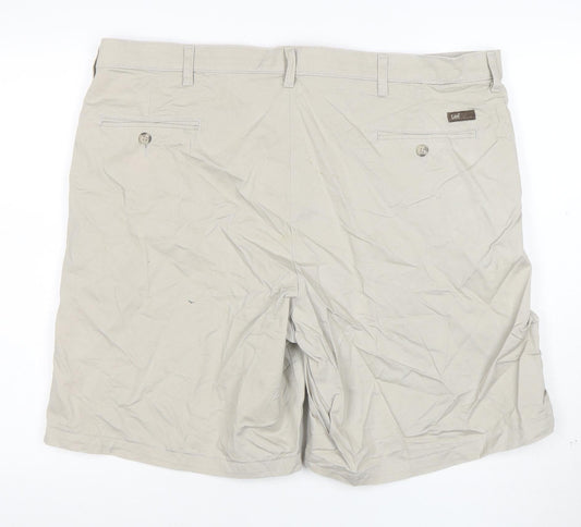 Lee Men's Beige Chino Shorts Size 42 Custom Fit Cotton