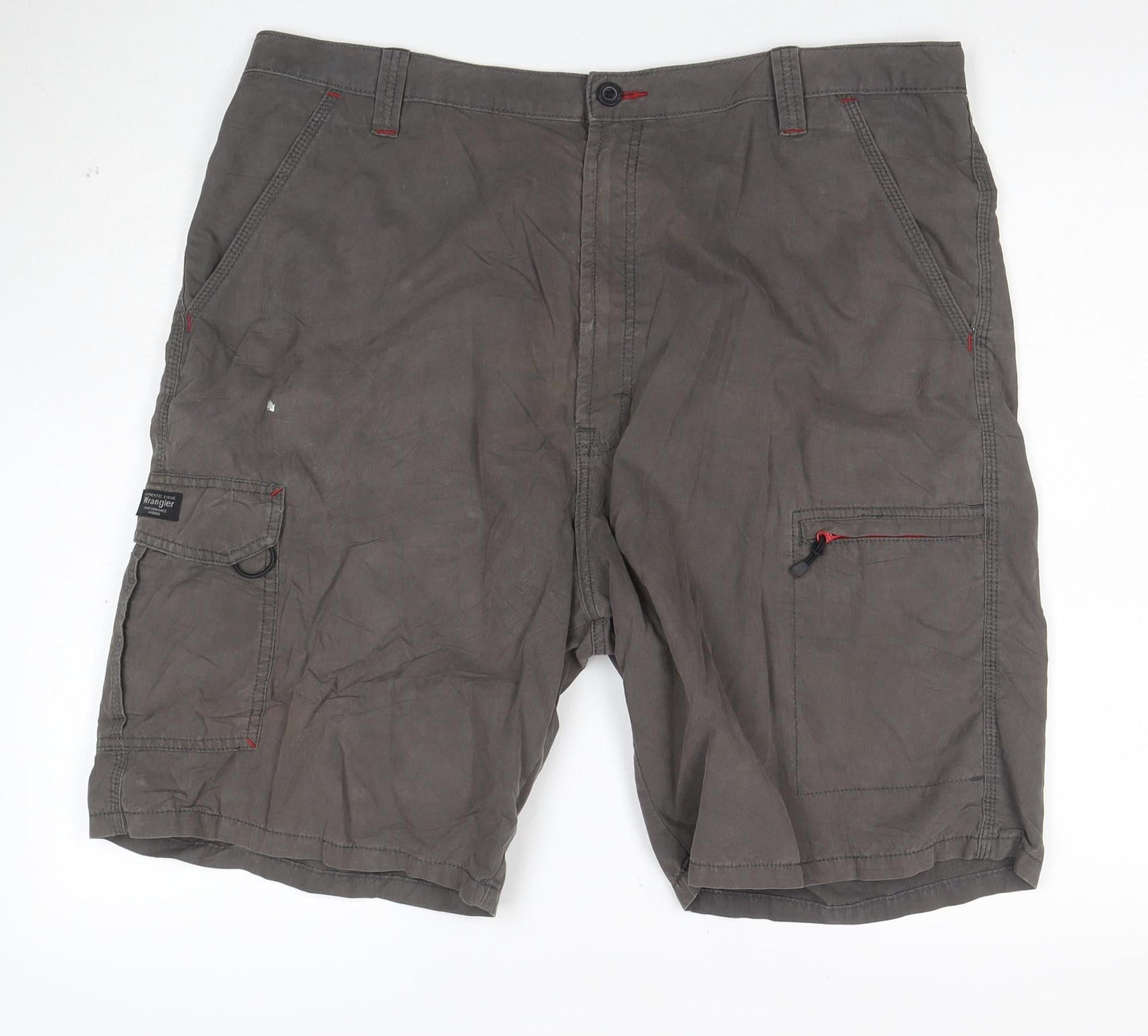 Wrangler Men's Grey Cargo Shorts Size 40 Cotton Nylon Blend