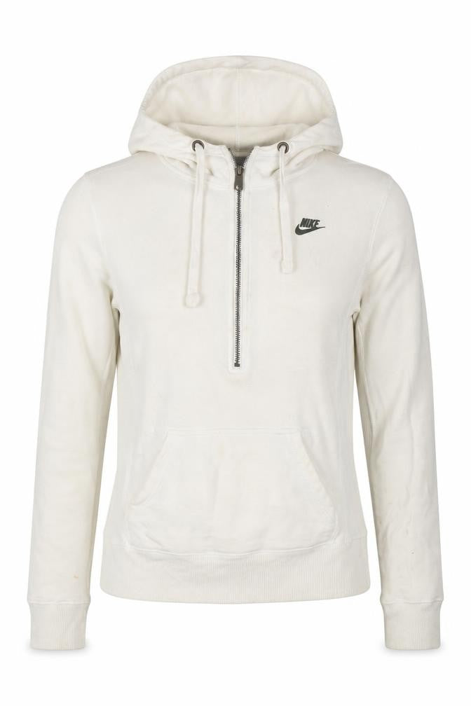 Nike Sportswear Women's White Cotton Full Zip Hoodie Size S