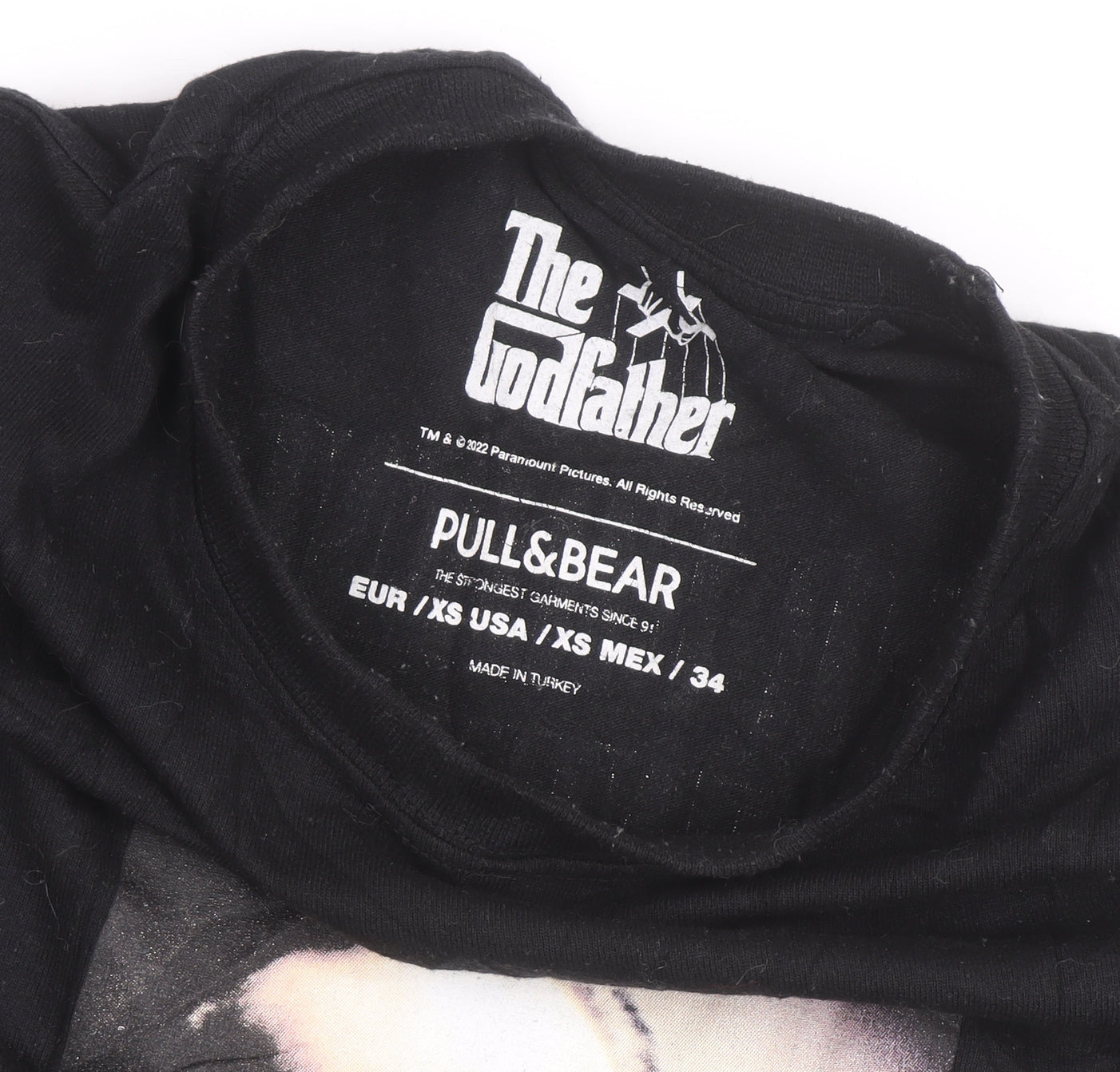 Pull & Bear Men’s Black The Godfather Graphic T-Shirt XS
