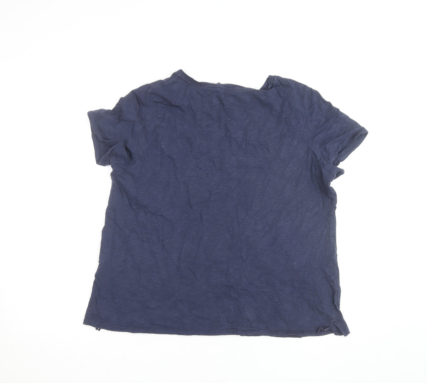 Joules Womens Blue Bee Embroidered Cotton T-Shirt Size 18