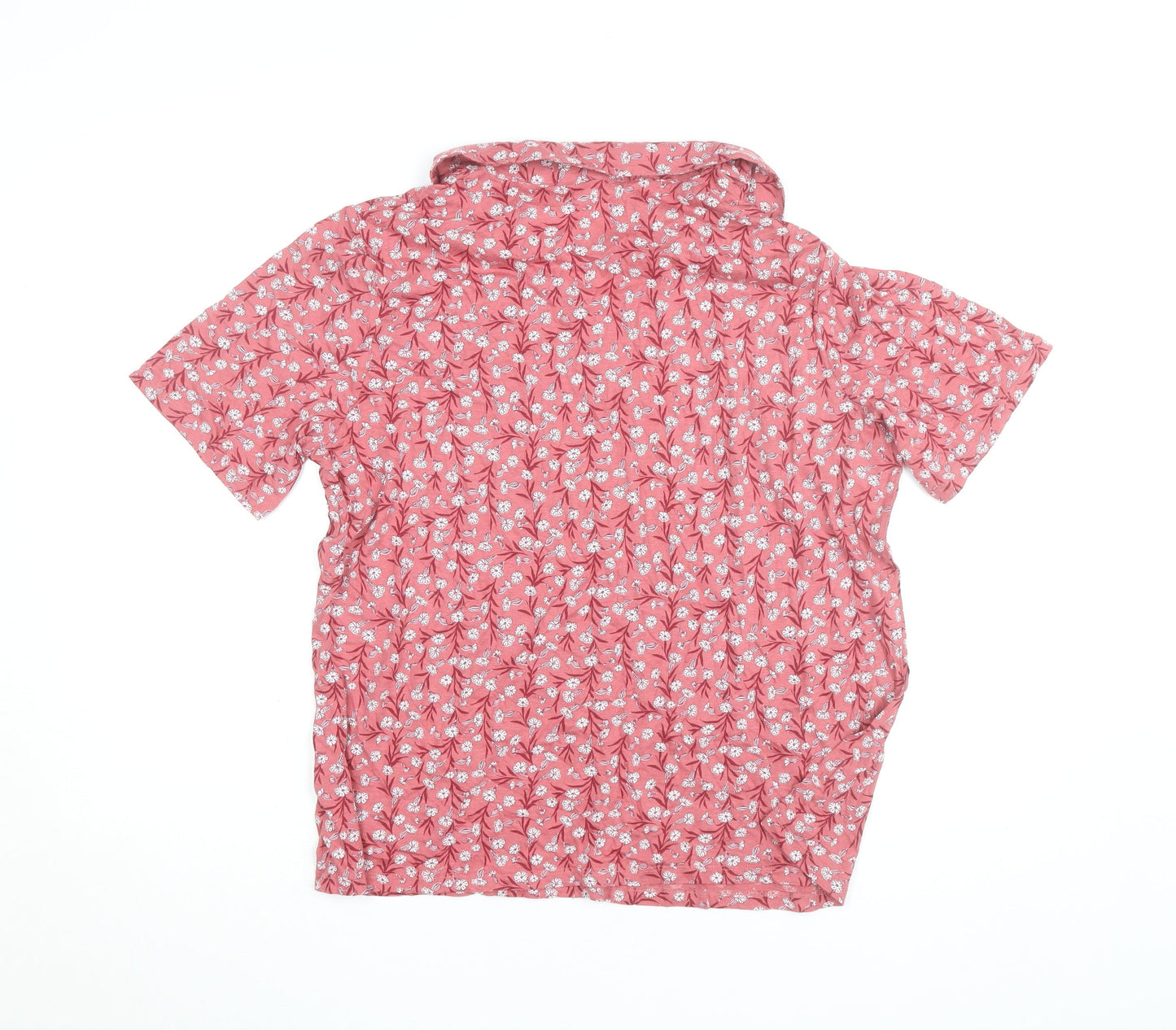 Seasalt Cornwall Womens Pink Floral Organic Cotton Blouse Size 18