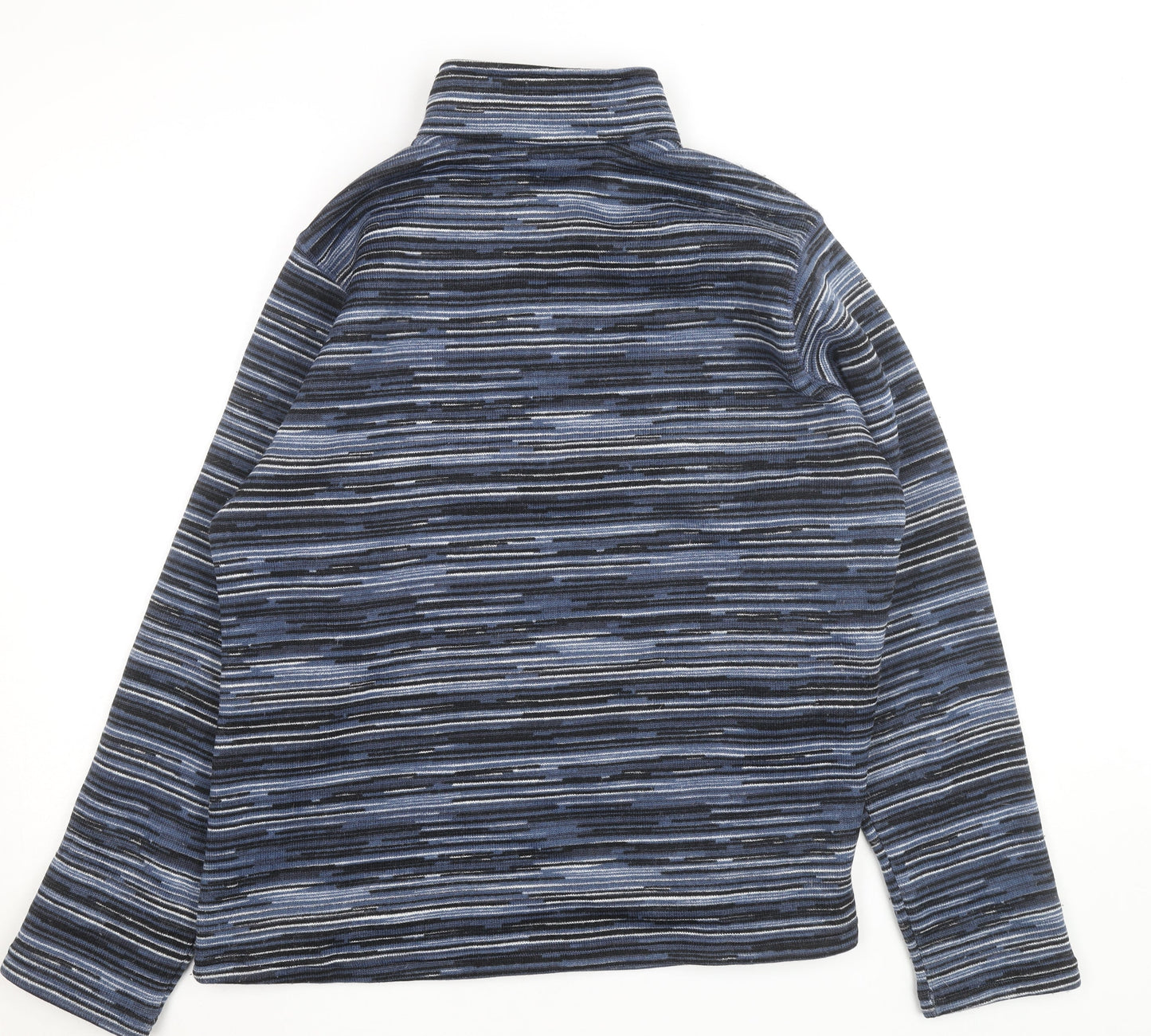 Mountain Warehouse Men's Blue Striped Fleece 1/2 Zip Active Jacket Size 2XL