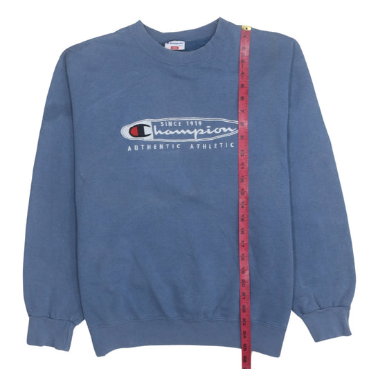 Champion Men's Blue Large Crew Neck Pullover Sweatshirt