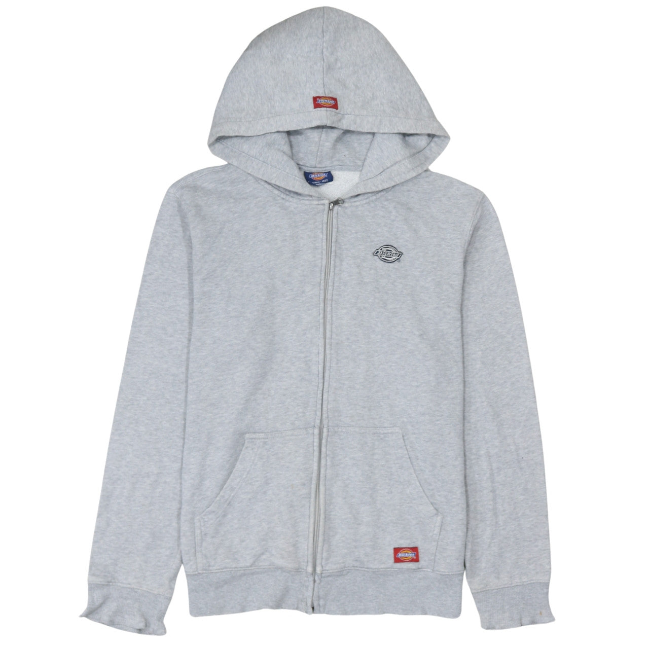 Dickies Men’s Grey Full Zip Hoodie Size M Regular Fit Fleece