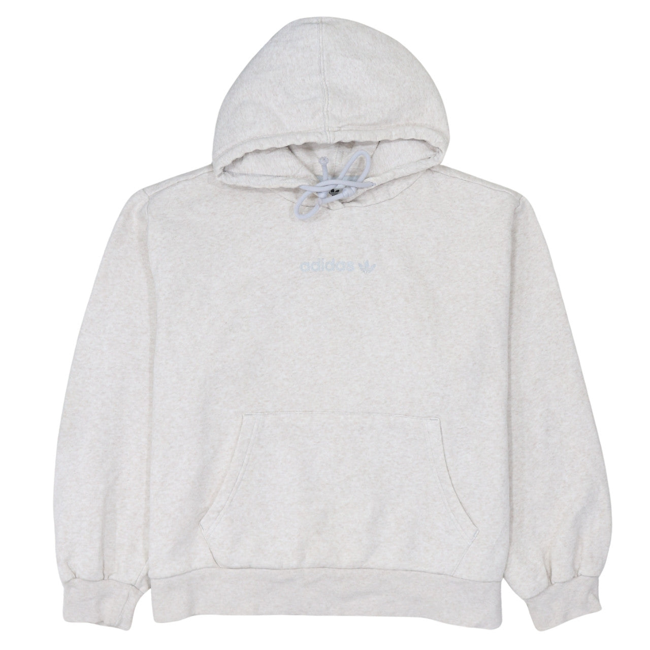 Adidas Women Beige Pullover Hoodie UK 12 Classic Logo Sweatshirt
