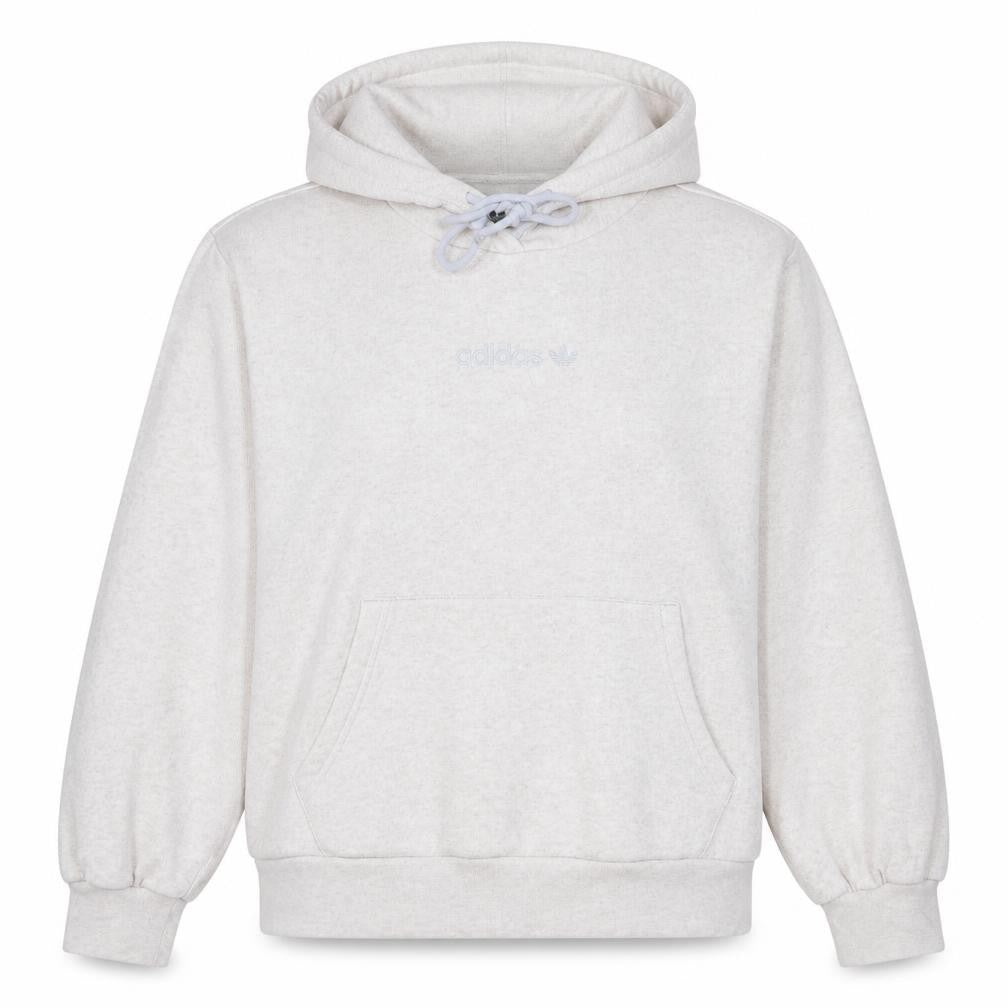 Adidas Women Beige Pullover Hoodie UK 12 Classic Logo Sweatshirt