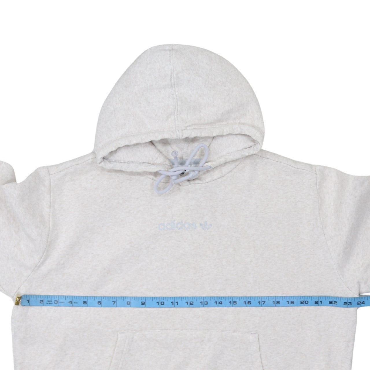 Adidas Women Beige Pullover Hoodie UK 12 Classic Logo Sweatshirt