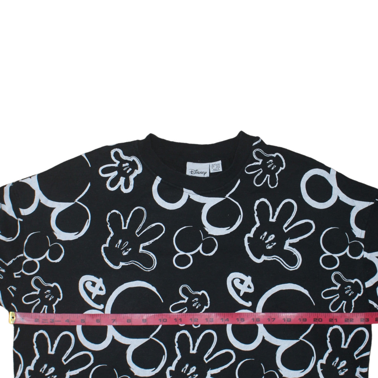 Disney Women’s Black Mickey Print Pullover Sweatshirt Size L