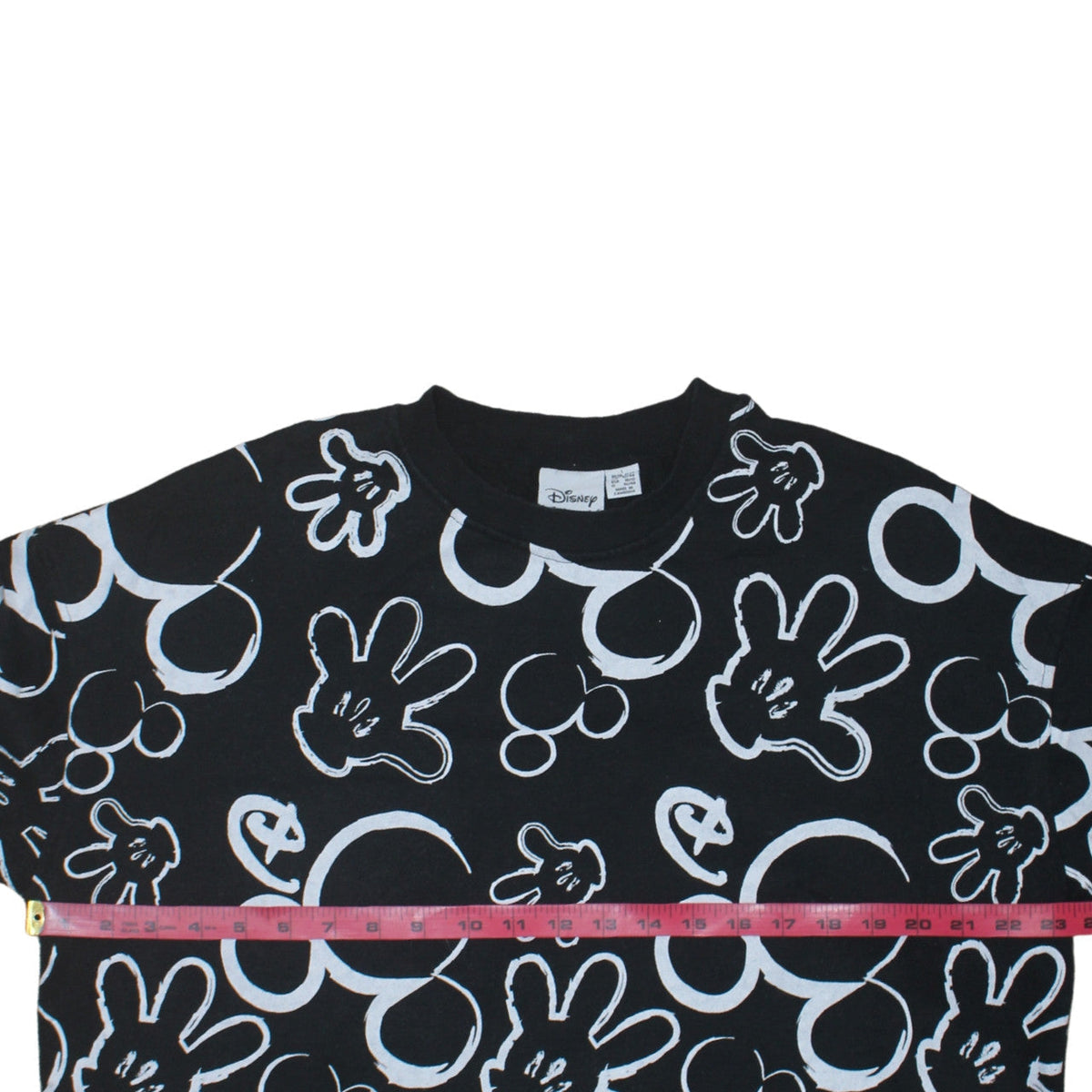 Disney Women’s Black Mickey Print Pullover Sweatshirt Size L