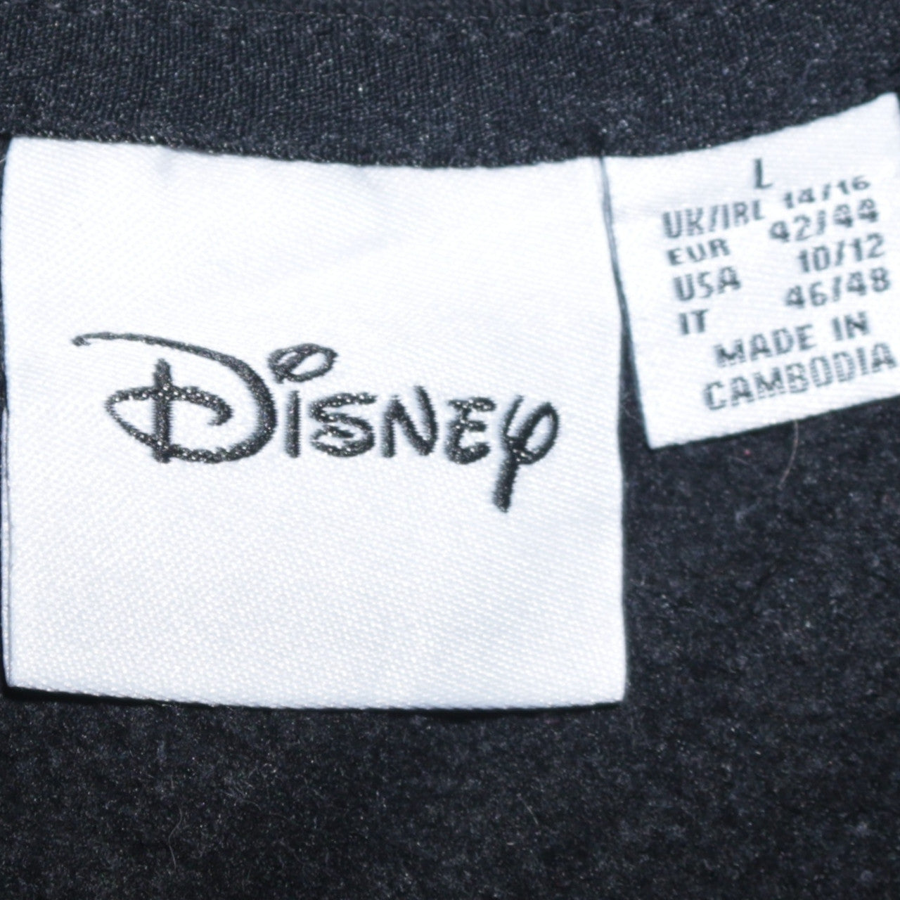 Disney Women’s Black Mickey Print Pullover Sweatshirt Size L