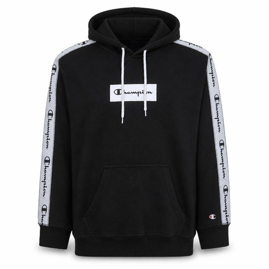 Champion Men's Black Small Pullover Hoodie with Logo and Pockets