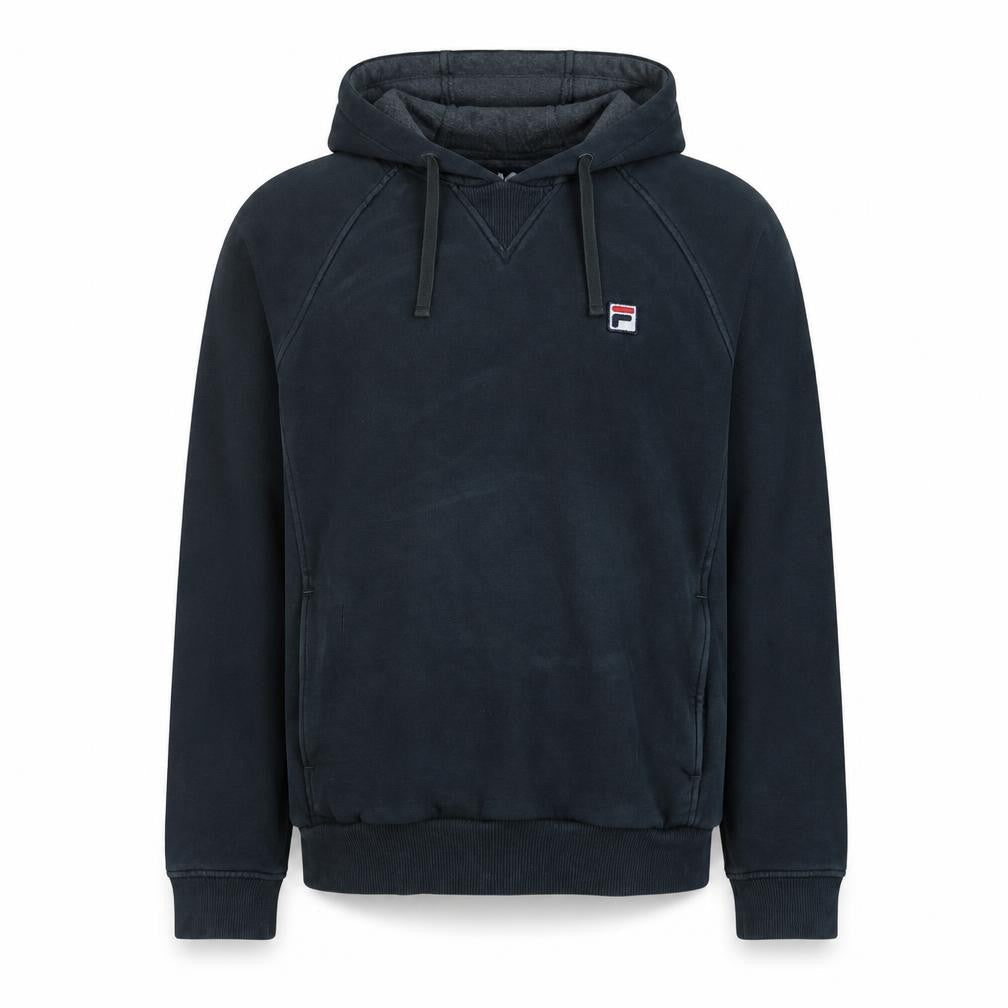 Fila Men’s Black Pullover Hoodie Small Logo Sportswear Fleece