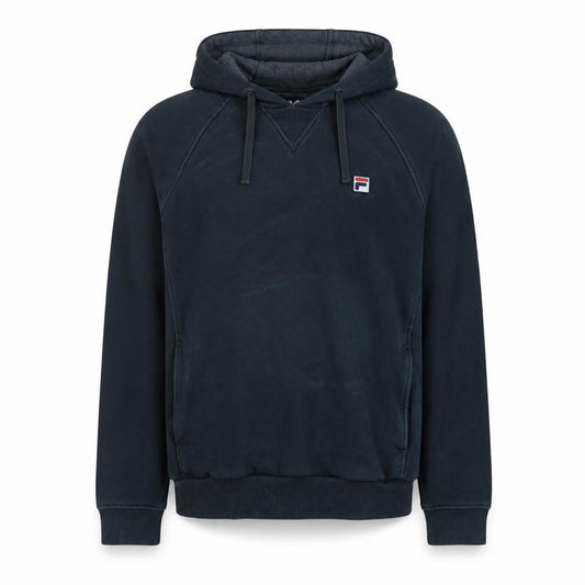 Fila Men’s Black Pullover Hoodie Small Logo Sportswear Fleece