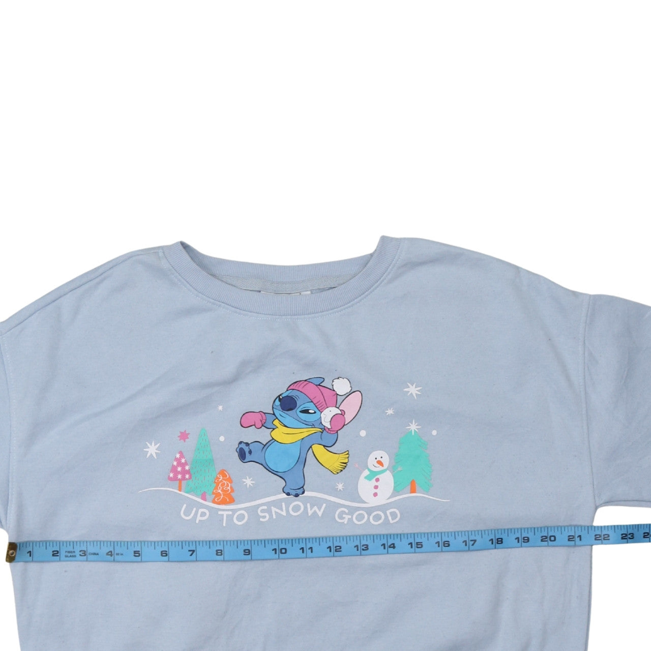 Disney Primark Women Blue Stitch Sweatshirt Size S 10/12 Pullover