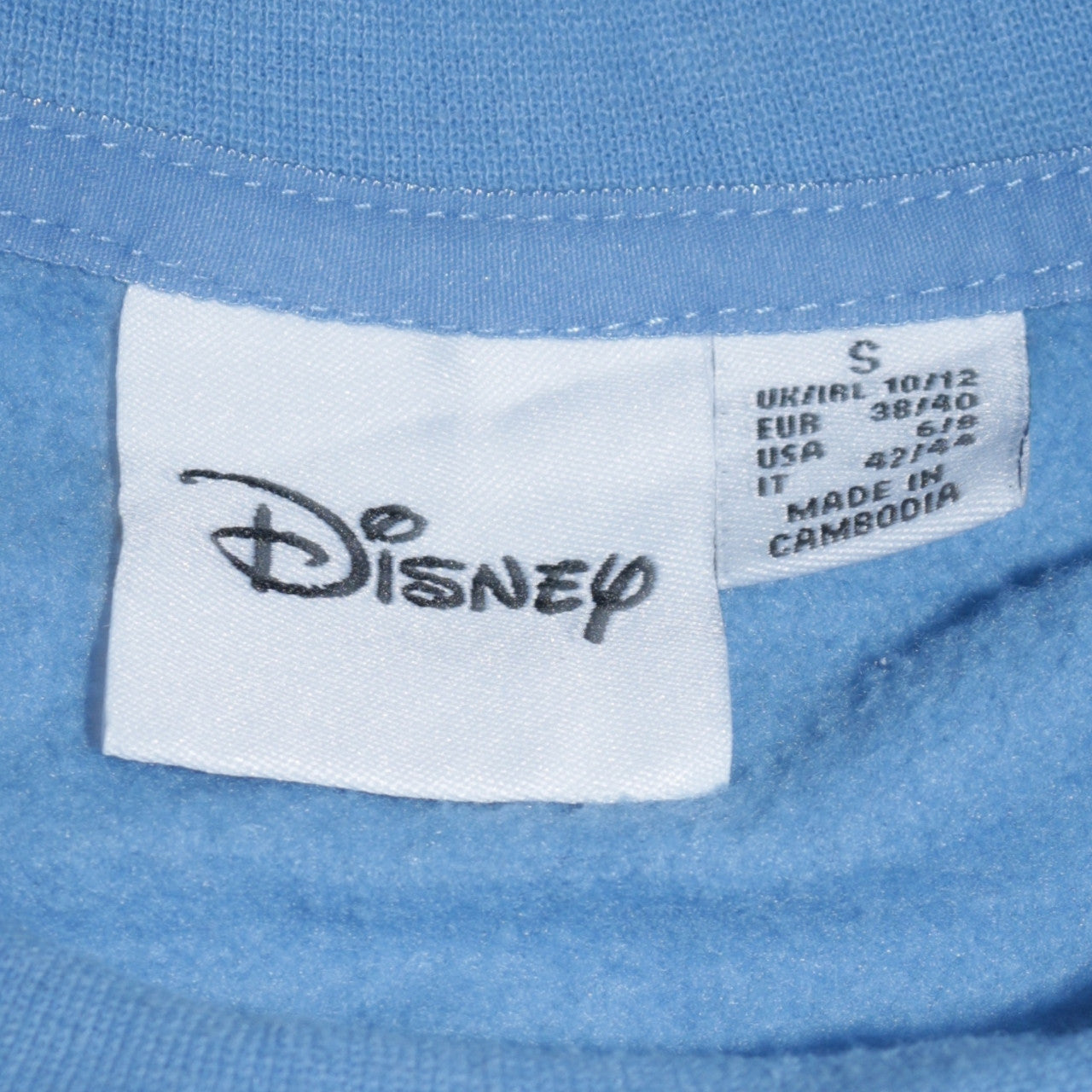 Disney Primark Women Blue Stitch Sweatshirt Size S 10/12 Pullover