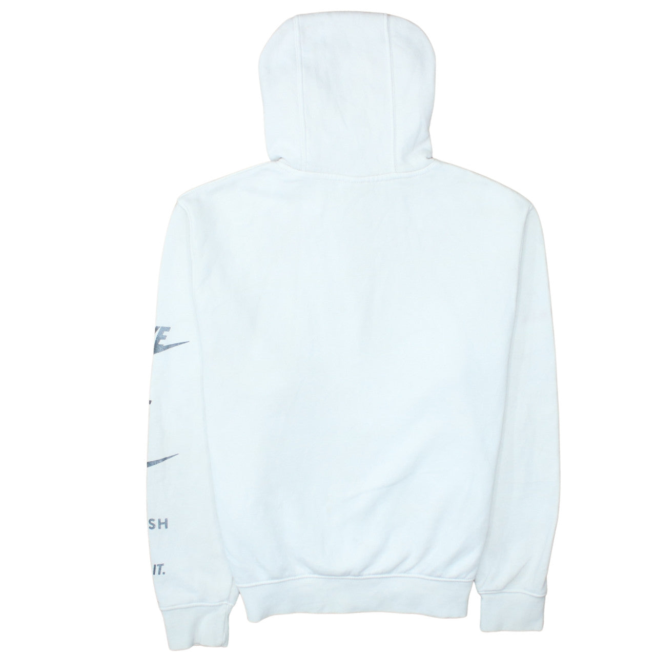 Nike Men's White Pullover Hoodie Small Logo Graphic Fleece