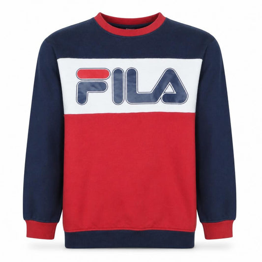 Fila Men's Multicoloured Crew Neck Pullover Sweatshirt Size S