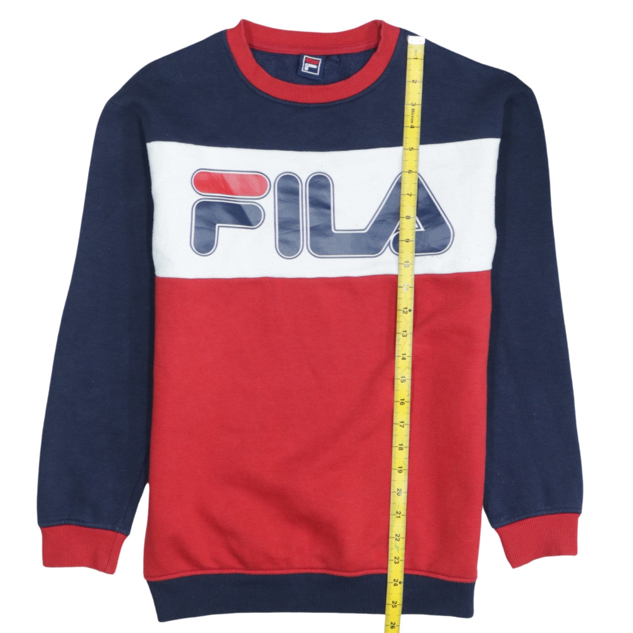 Fila Men's Multicoloured Crew Neck Pullover Sweatshirt Size S