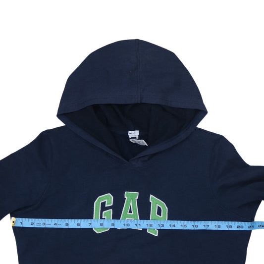 GAP Women's Navy Blue Pullover Hoodie L Logo Sweatshirt Casual