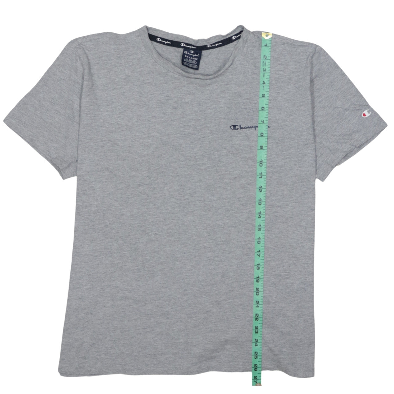 Champion Men's Grey 2XL Crew Neck Short Sleeve Cotton T-Shirt