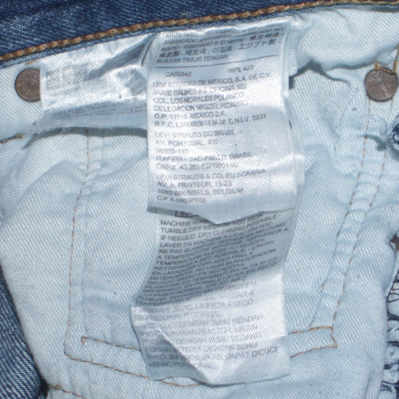 Levi's 501 Men's Blue Straight Leg Distressed Denim Jeans W36 L34