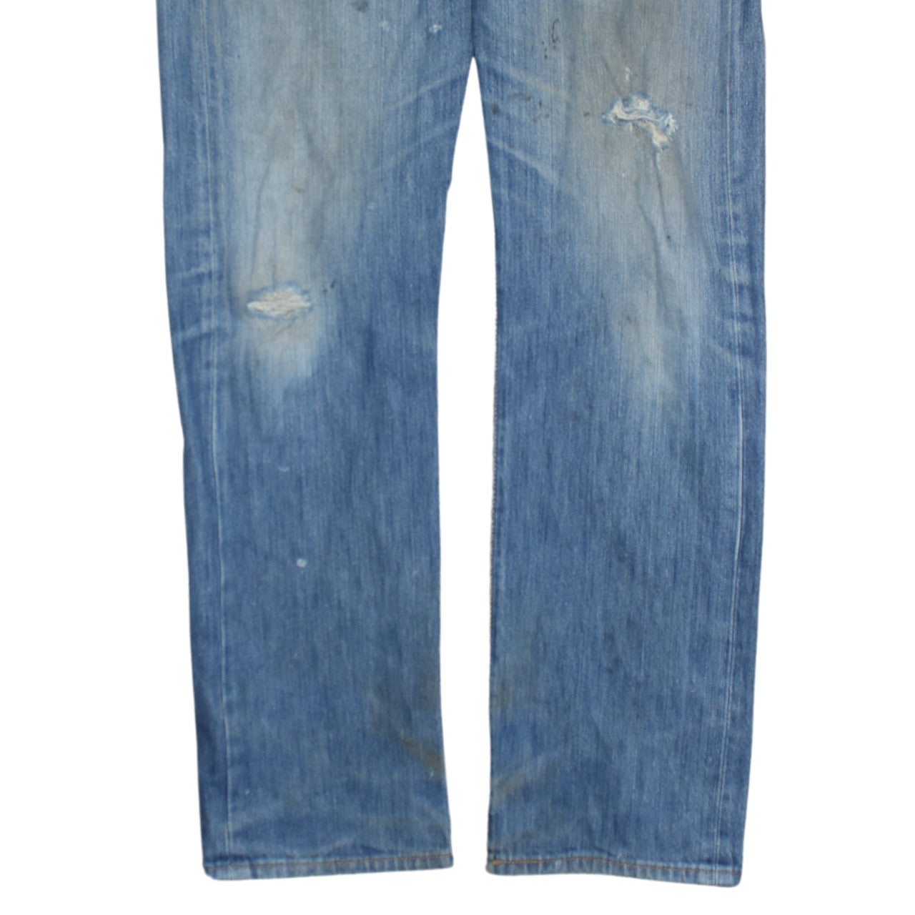 Levi's 501 Men's Blue Straight Leg Distressed Denim Jeans W36 L34