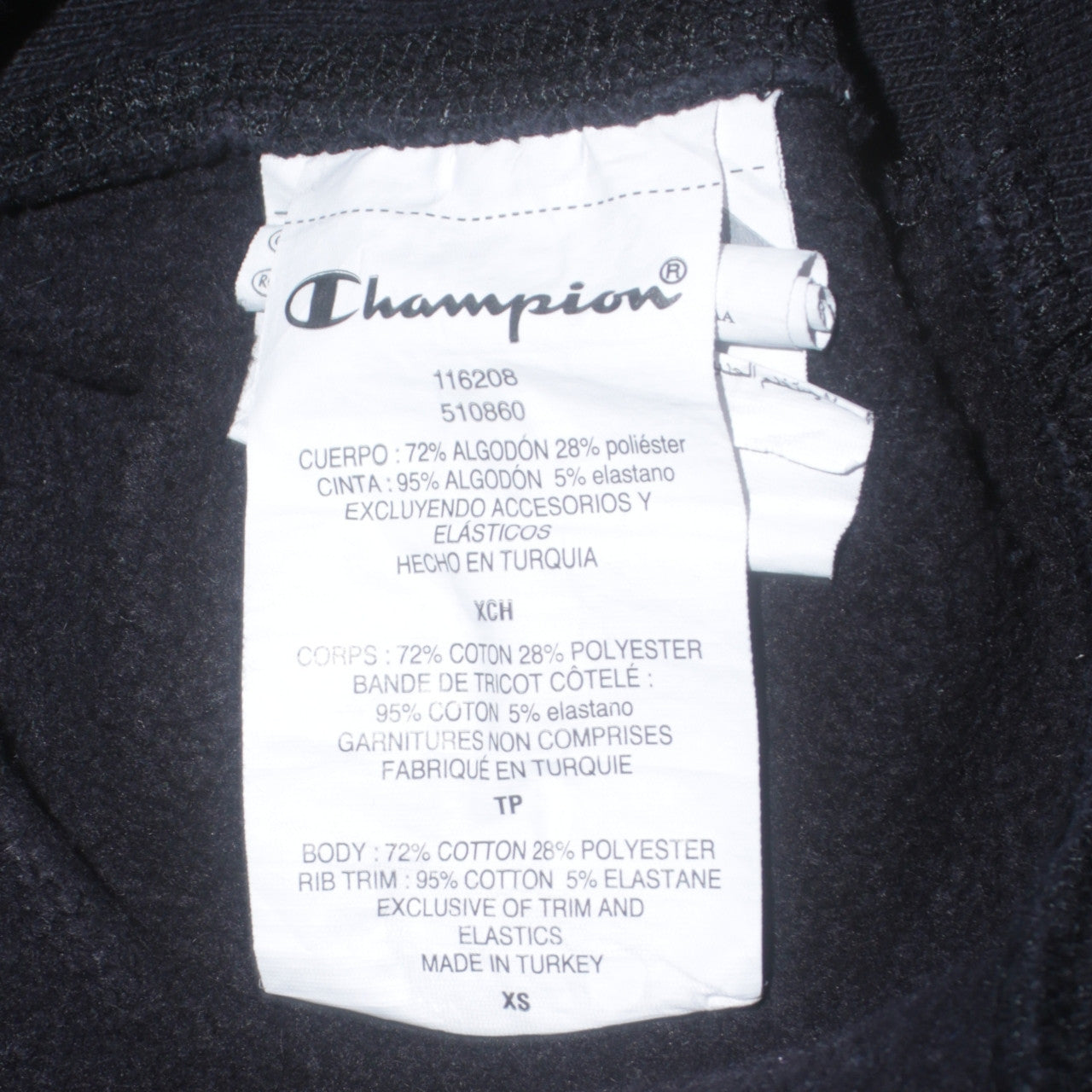 Champion Men's Black XS Reverse Weave Pullover Sweatshirt