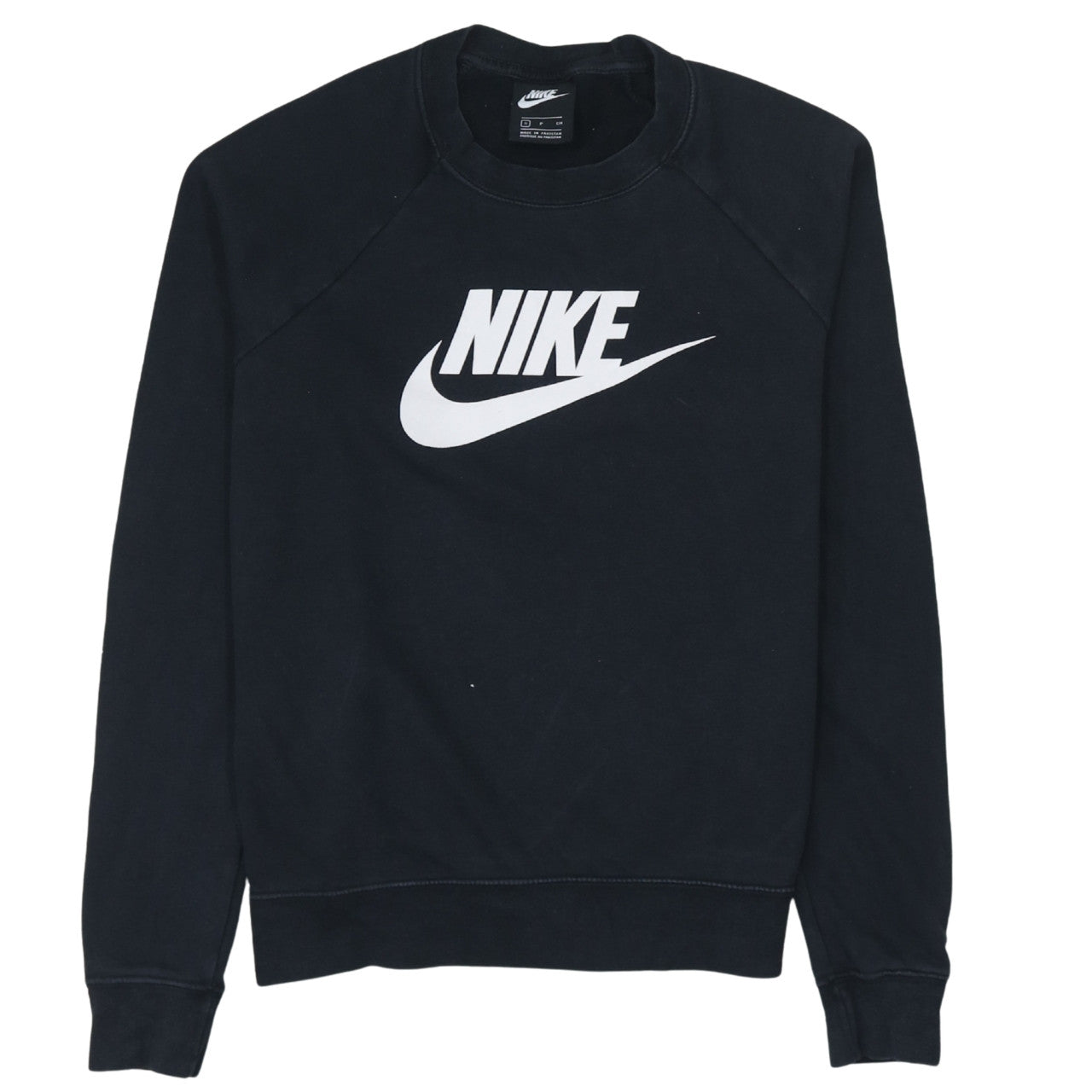 Nike Women's Black Small Pullover Sweatshirt with Logo Print