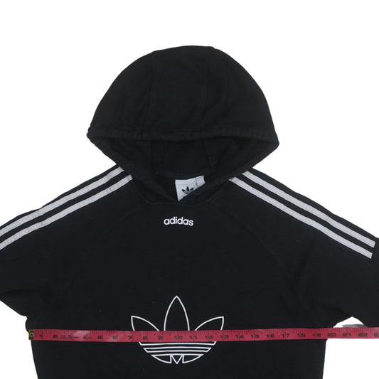 Adidas Womens Black XS Pullover Hoodie with Trefoil Logo