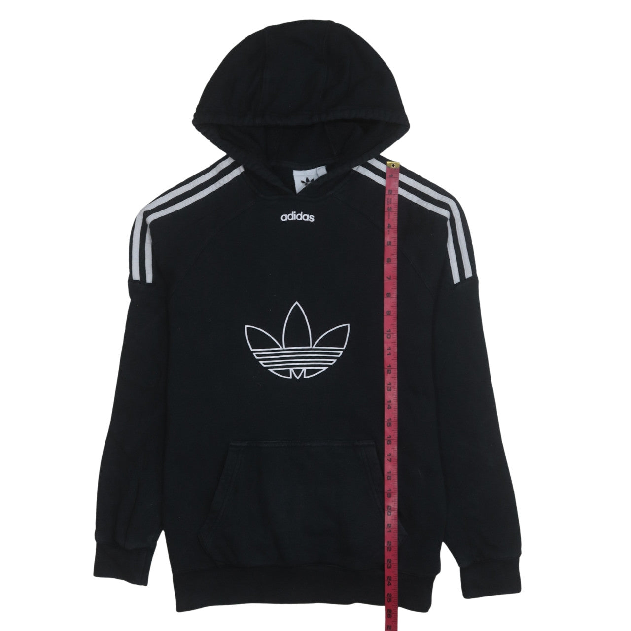Adidas Womens Black XS Pullover Hoodie with Trefoil Logo